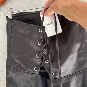 Forever 21 Black Satin Skirt